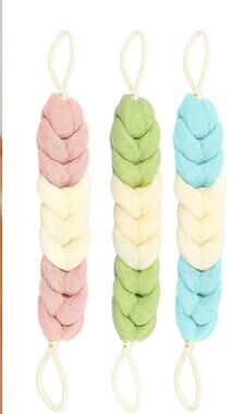 Bath Shower Loofah 3 Pack, Exfoliating Sponge Back Body Scrubber Soft Mesh ~ NEW